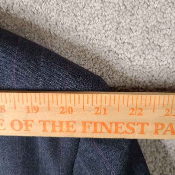 Vintage Sutter & Grant Jacket Men 48L Gray Striped Blazer 2 Button Suit Coat USA - Picture 10 of 12